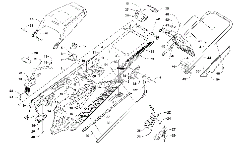 TUNNEL, REAR BUMPER, AND SNOWFLAP ASSEMBLY [104405]