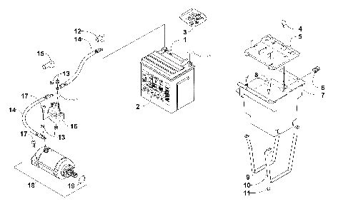 BATTERY AND STARTER MOTOR ASSEMBLY [300729]