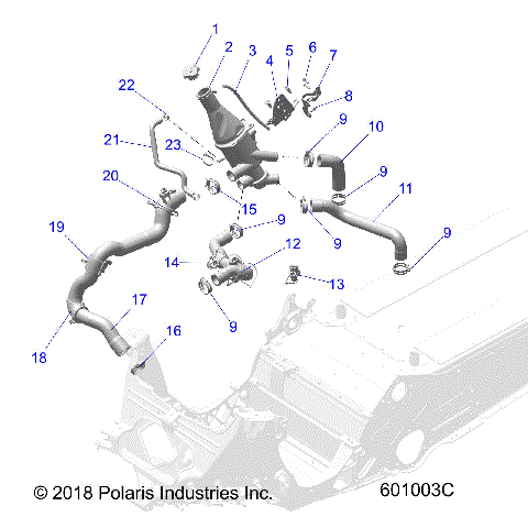 ENGINE, COOLING SYSTEM - S19EGK8R/EGM8R ALL OPTIONS (601003C)