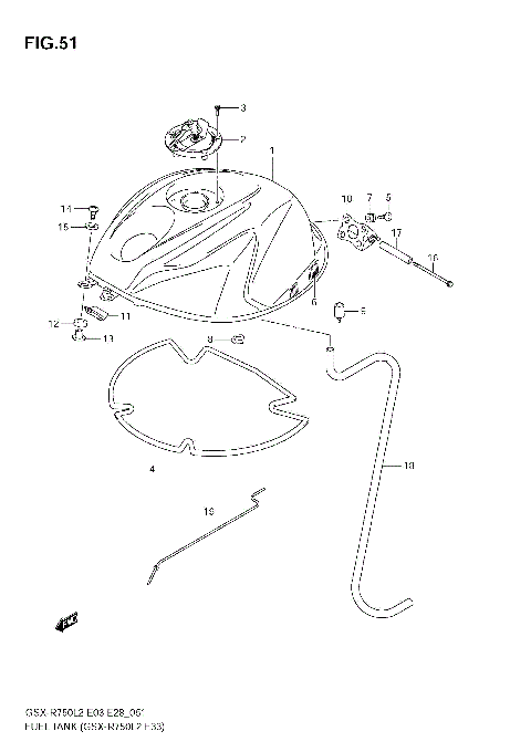 FUEL TANK (GSX-R750 L2 E33)
