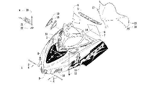 HOOD AND WINDSHIELD ASSEMBLY [87047]