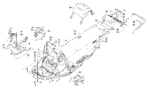 CHASSIS, REAR BUMPER, AND SNOWFLAP ASSEMBLY [93669]