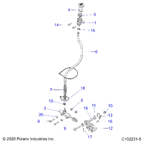 BRAKES, BRAKE PEDAL and MASTER CYLINDER - A23SHE57FS/S57FS/CS/CP/ES/EP (C102231-5)