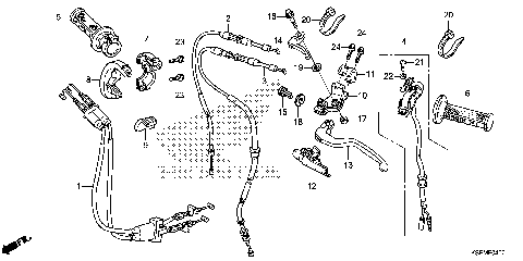 HANDLE LEVER@SWITCH@CABLE