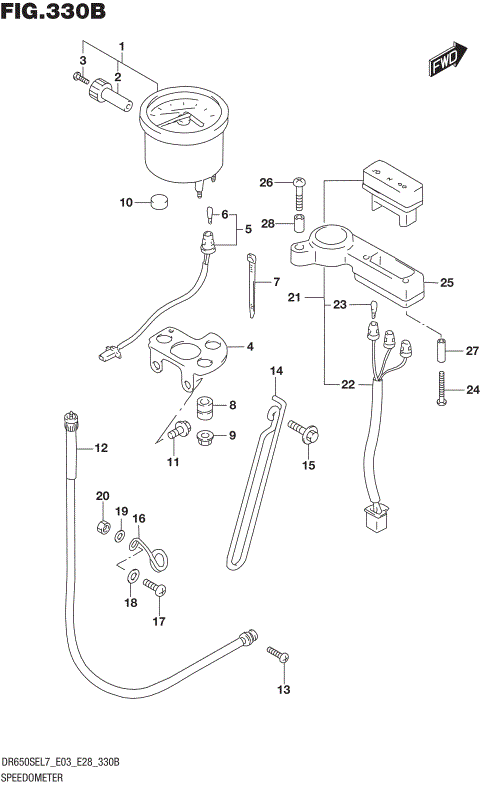 SPEEDOMETER (DR650SEL7 E28)
