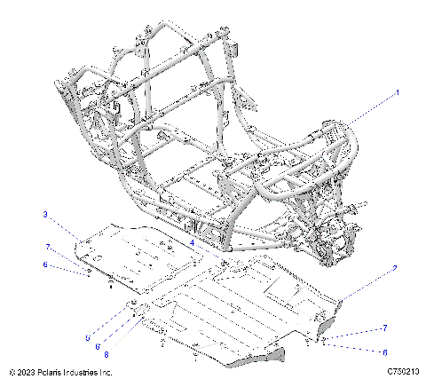 CHASSIS, MAIN FRAME AND SKID PLATES - Z25RPP2KAE/BE (C750213)