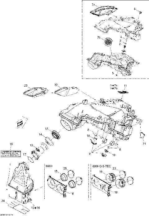 02- Air Intake System 800R PTEK