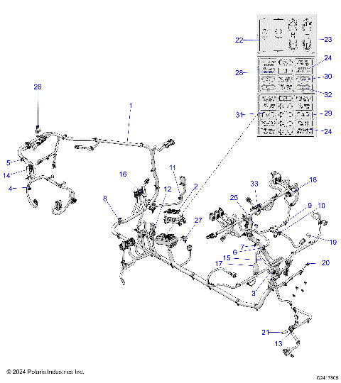 ELECTRICAL, WIRE HARNESS - D25E3CC2B4/UC2B4 (C2417809)