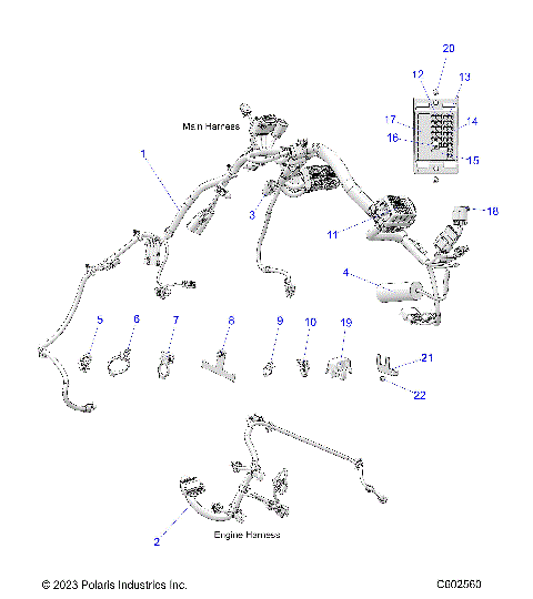 ELECTRICAL, WIRE HARNESS, CHASSIS/FUSE BLOCK, ENGINE - S24TKP9FS (C602560)
