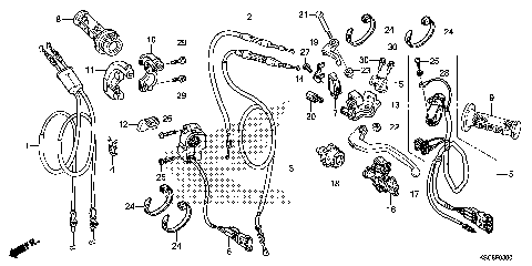 HANDLE LEVER@SWITCH@CABLE