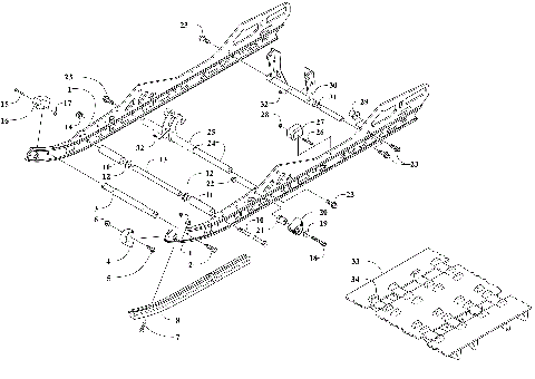 SLIDE RAIL AND TRACK ASSEMBLY [110950]