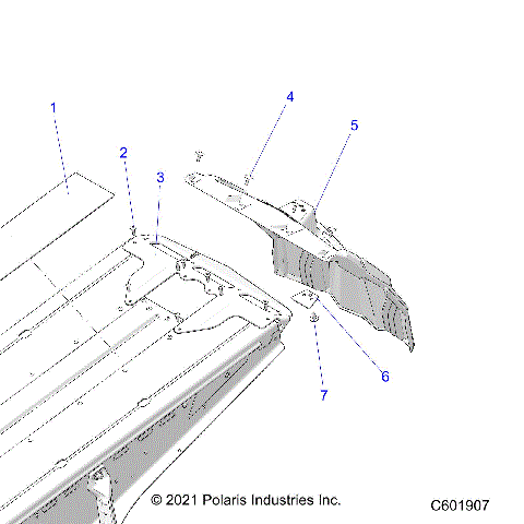 CHASSIS, REAR CLOSEOFF AND SNOWFLAP - S24TLF6RS (C601898)