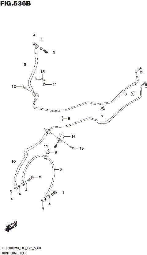 FRONT BRAKE HOSE (DL1050RC)