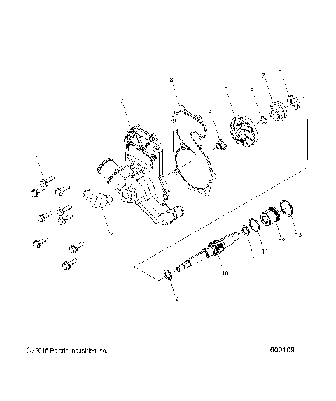ENGINE, WATER PUMP - S16EL8PE/PS/PSL ALL OPTIONS (600109)
