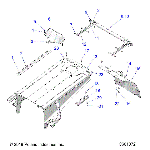 BODY, BUMPER, REAR, SNOWFLAP and TAILLIGHT COVER - S22EEG6PSL (600255)