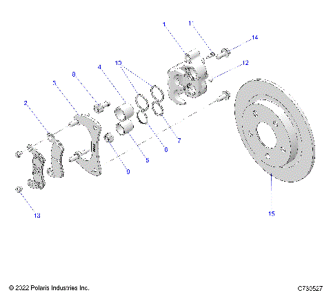 BRAKES, CALIPER, REAR - Z23GAE92A/92B (C730527)