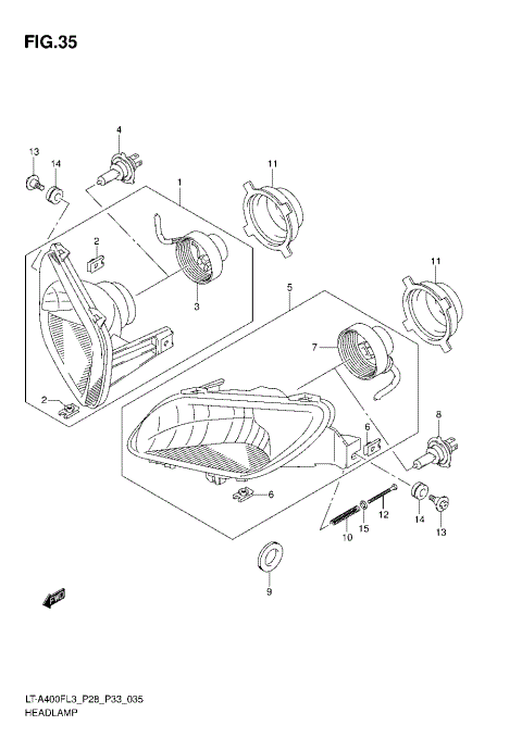 HEADLAMP (LT-A400FL3 P33)