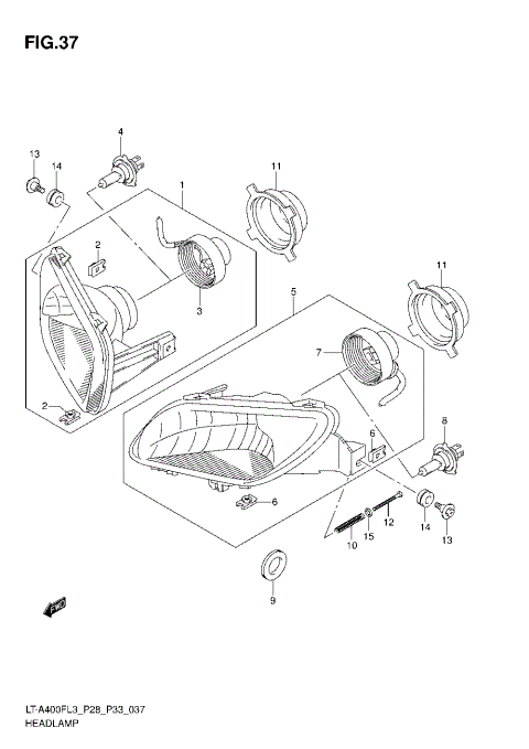 HEADLAMP (LT-A400FZL3 P33)