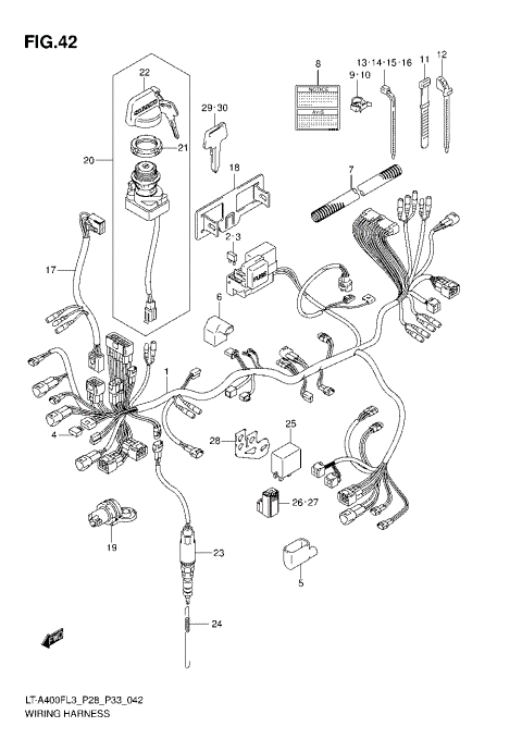 WIRING HARNESS (LT-A400FL3 P28)