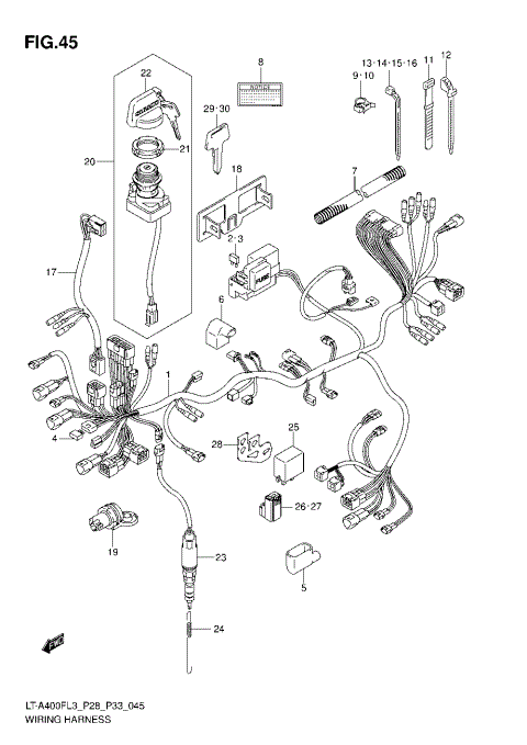 WIRING HARNESS (LT-A400FZL3 P33)