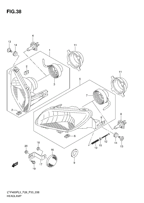HEADLAMP (LT-F400FL3 P28)