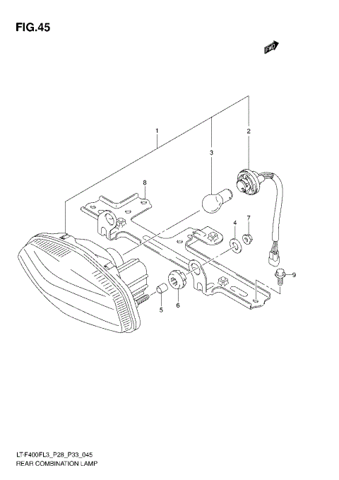 REAR COMBINATION LAMP (LT-F400FZL3 P33)