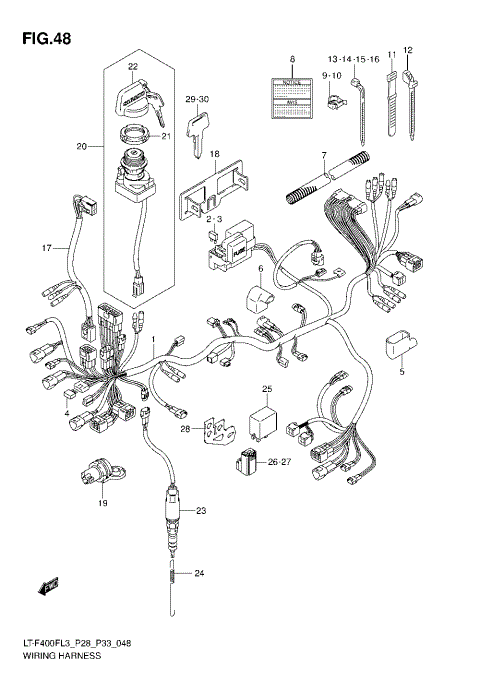 WIRING HARNESS (LT-F400FZL3 P28)
