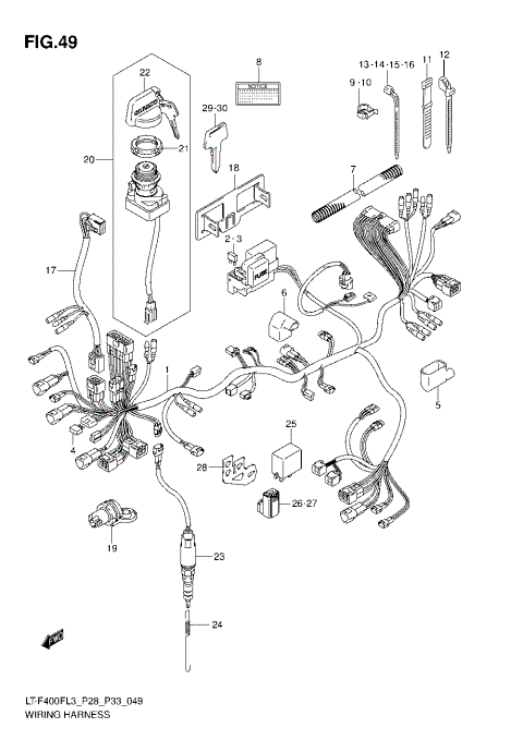 WIRING HARNESS (LT-F400FZL3 P33)