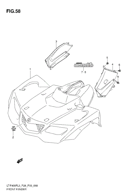 FRONT FENDER (LT-F400FL3 P28)