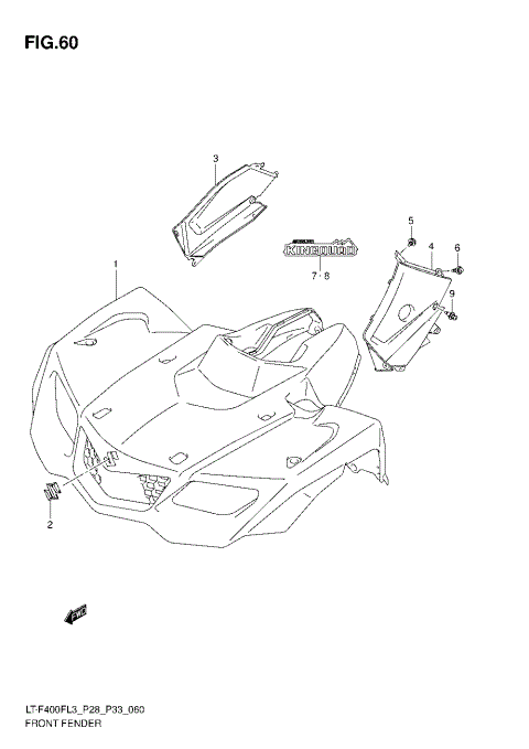 FRONT FENDER (LT-F400FZL3 P28)