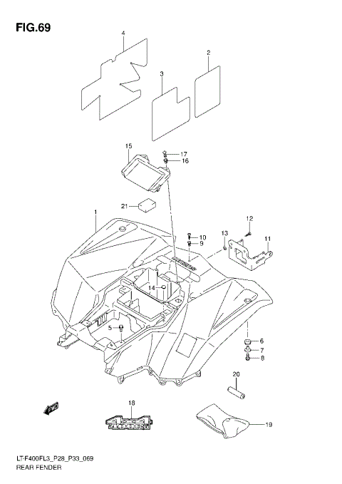 REAR FENDER (LT-F400FZL3 P33)