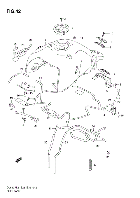 FUEL TANK (DL650AL3 E28)