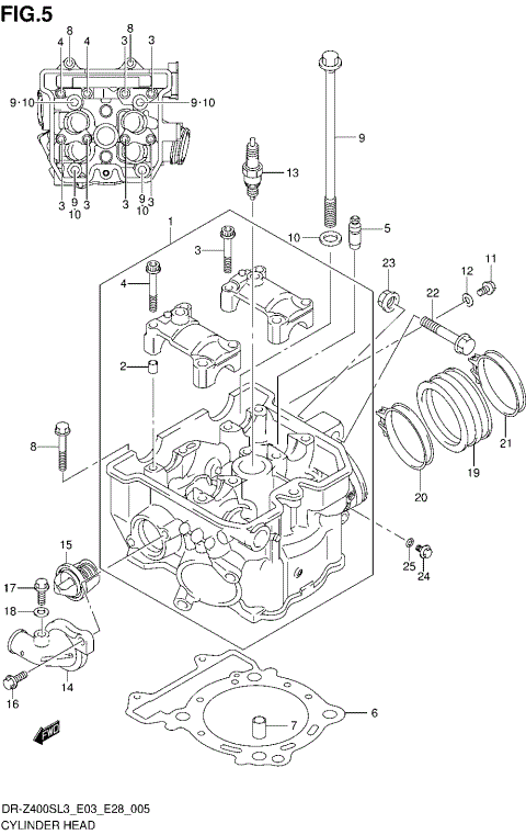 CYLINDER HEAD (DR-Z400SL3 E33)