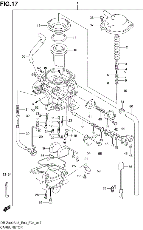 CARBURETOR (DR-Z400SL3 E28)