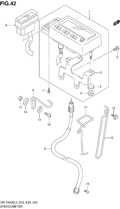 SPEEDOMETER (DR-Z400SL3 E28)