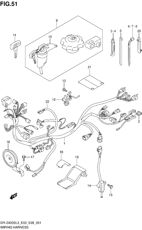 WIRING HARNESS (DR-Z400SL3 E33)