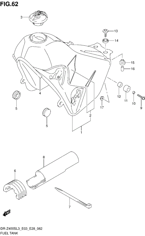 FUEL TANK (DR-Z400SL3 E03)
