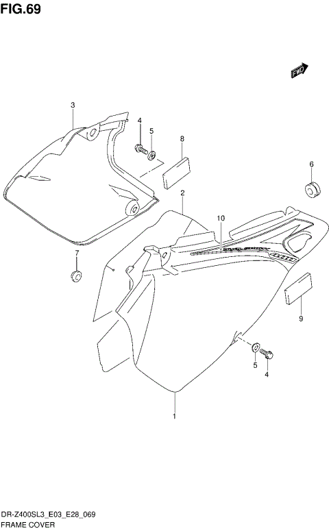 FRAME COVER (DR-Z400SL3 E03)