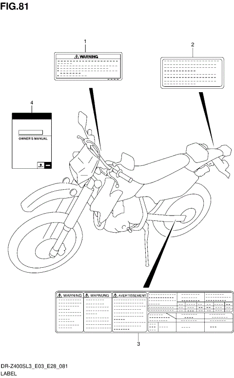 LABEL (DR-Z400SL3 E03)