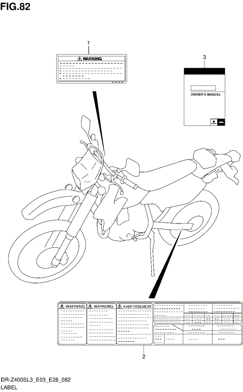 LABEL (DR-Z400SL3 E28)