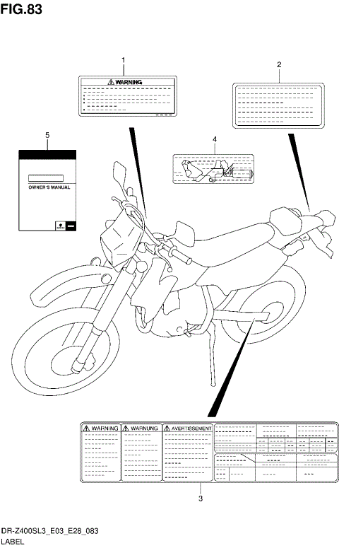 LABEL (DR-Z400SL3 E33)