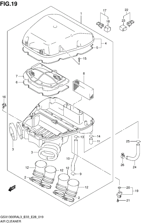 AIR CLEANER (GSX1300RAL3 E03)