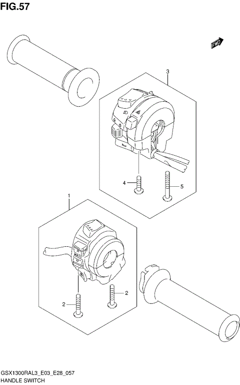 HANDLE SWITCH (GSX1300RAL3 E03)