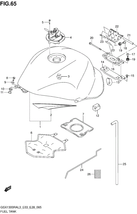 FUEL TANK (GSX1300RAL3 E33)
