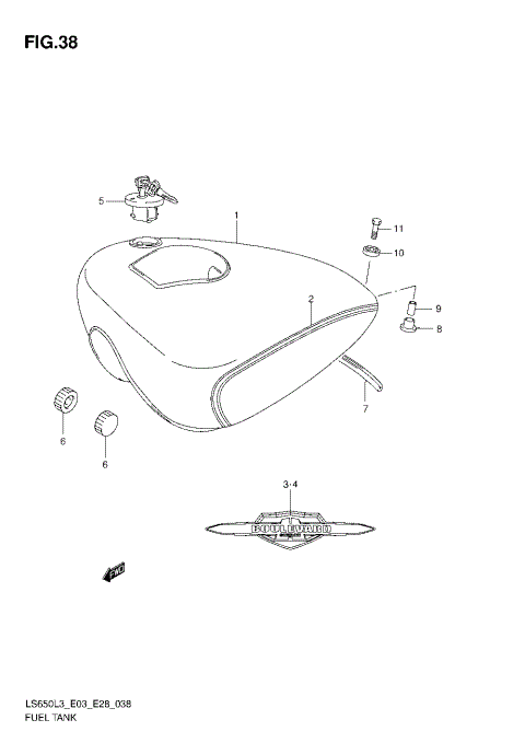 FUEL TANK (LS650L3 E28)