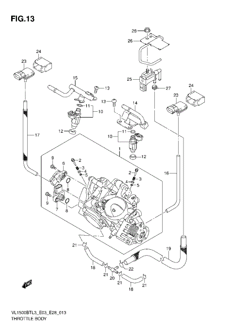 THROTTLE BODY (VL1500BTL3 E33)