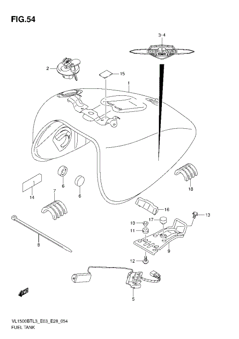 FUEL TANK (VL1500BTL3 E33)