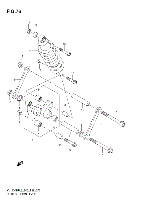 REAR CUSHION LEVER (VL1500BTL3 E03)
