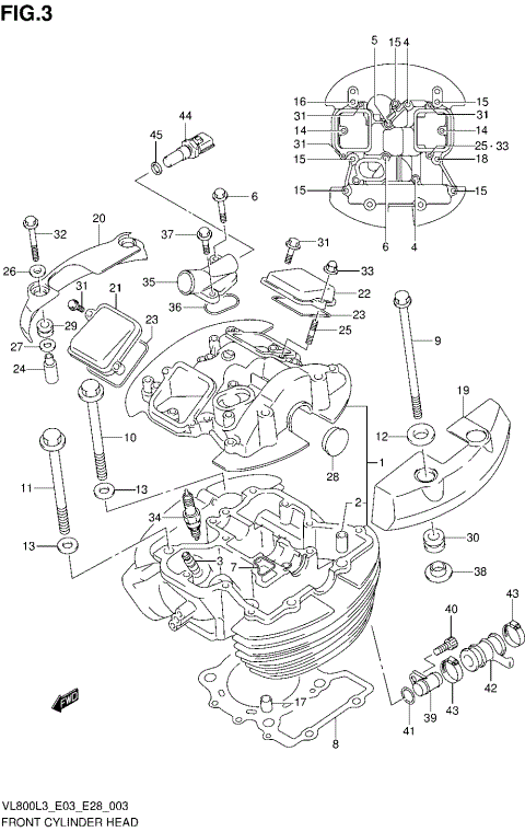 FRONT CYLINDER HEAD (VL800L3 E28)