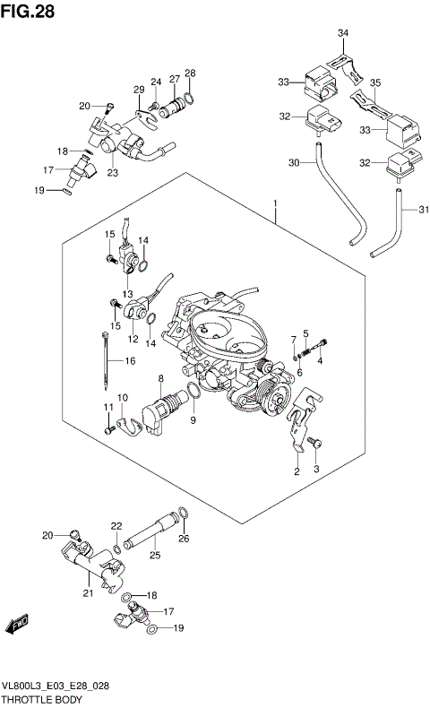 THROTTLE BODY (VL800L3 E28)